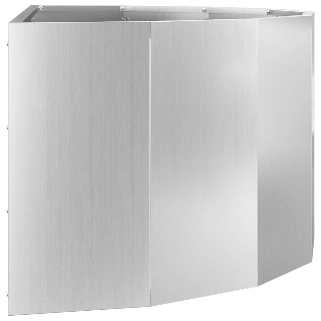 Jardinera Plateado 90 X 45 X 35 Cm Acero Galvanizado_5