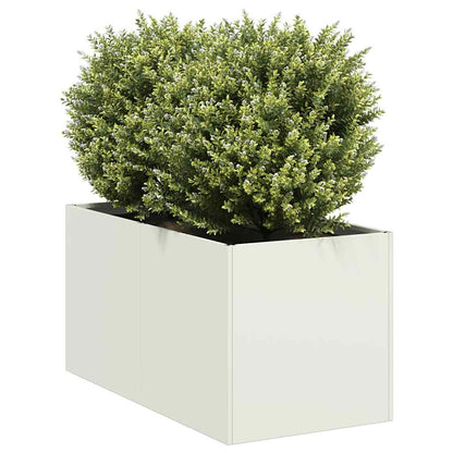 Jardinera De Acero Laminado En Frío Blanco 40x80x40 Cm_1