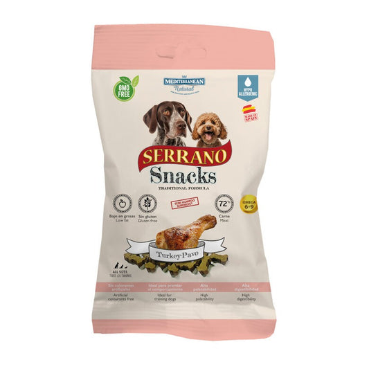 Petiscos de Peru Serrano para Cães 100g Mediterrâneo