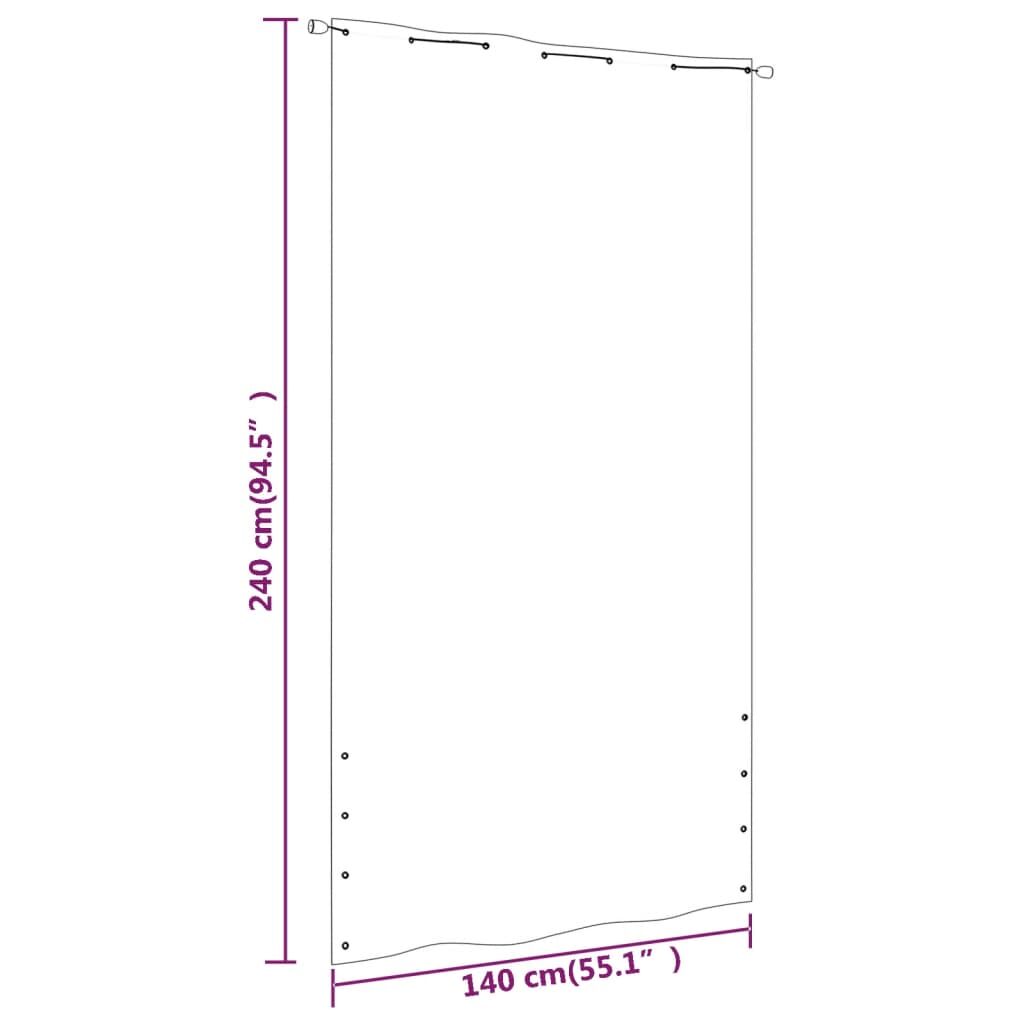 Vidaxl Toldo Pantalla Para Balcón Tela Oxford Verde Oscuro 140x240 Cm_4