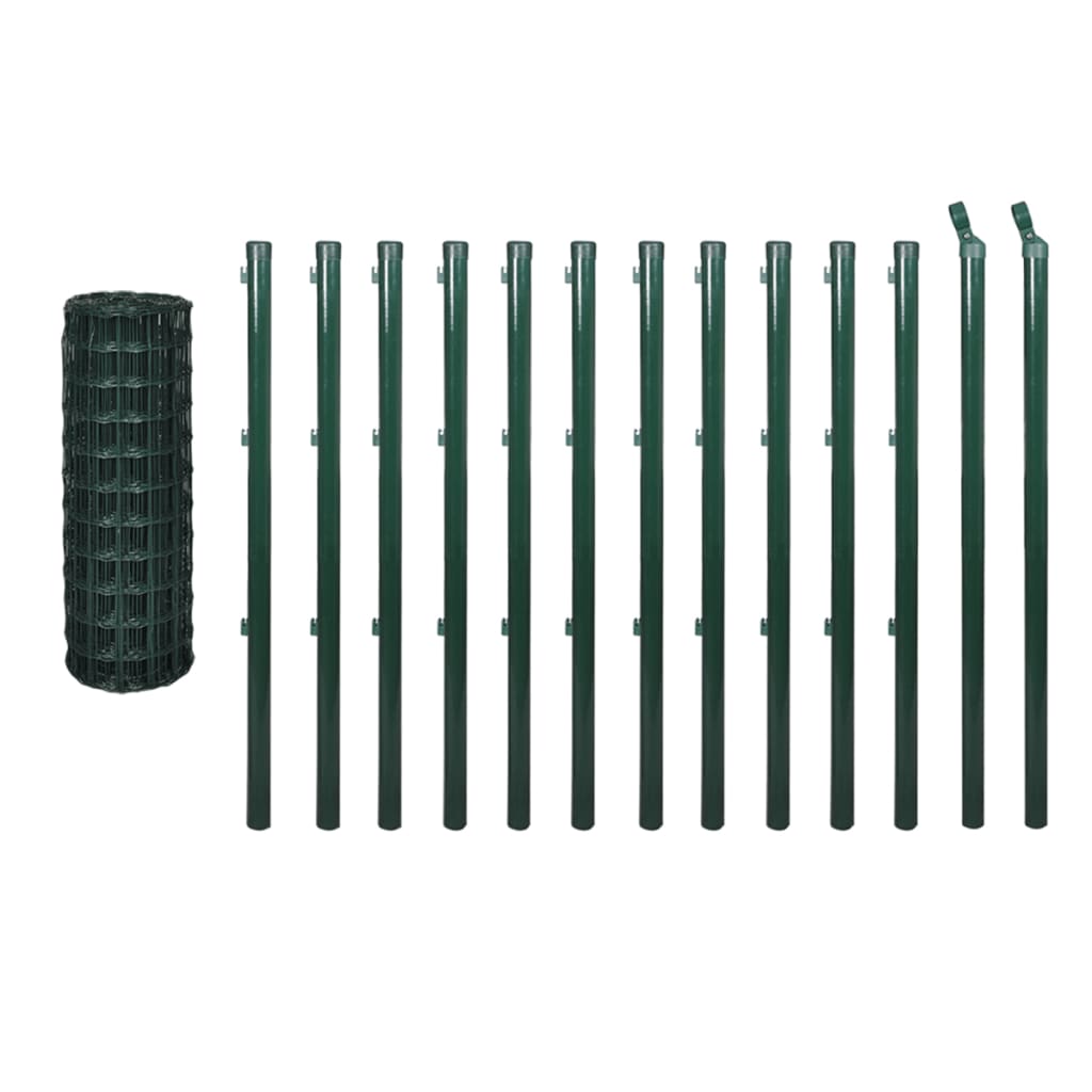 Set De Euro Valla Acero Verde 25x0,8 M / Vetonek_0