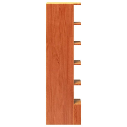 Mueble Zapatero Madera Maciza De Pino Marrón Cera 28x30x104 Cm / Vetonek_2