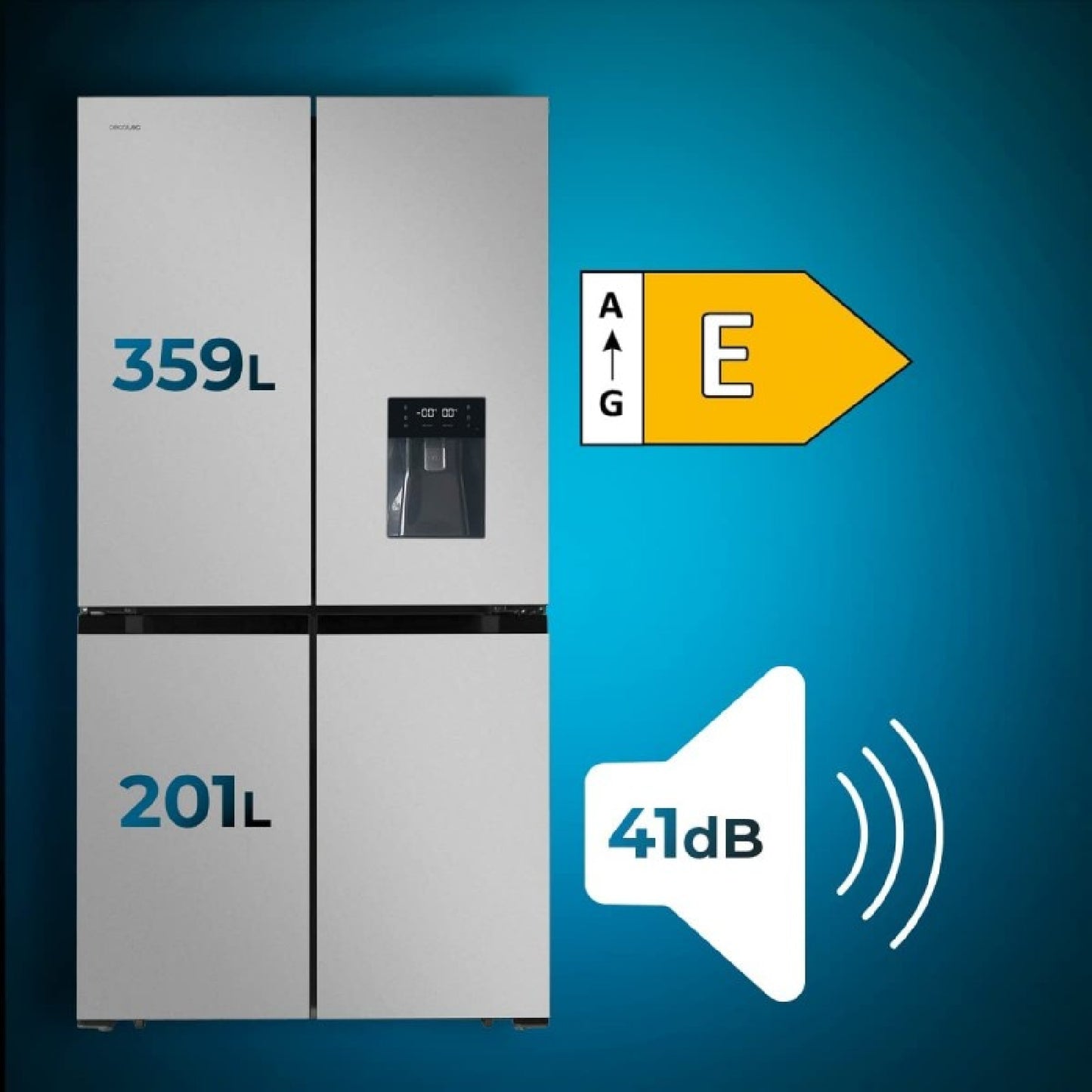 Cecotec Frigorífico 4 Puertas Bolero Coolmarket 4d 564 Inox E_4