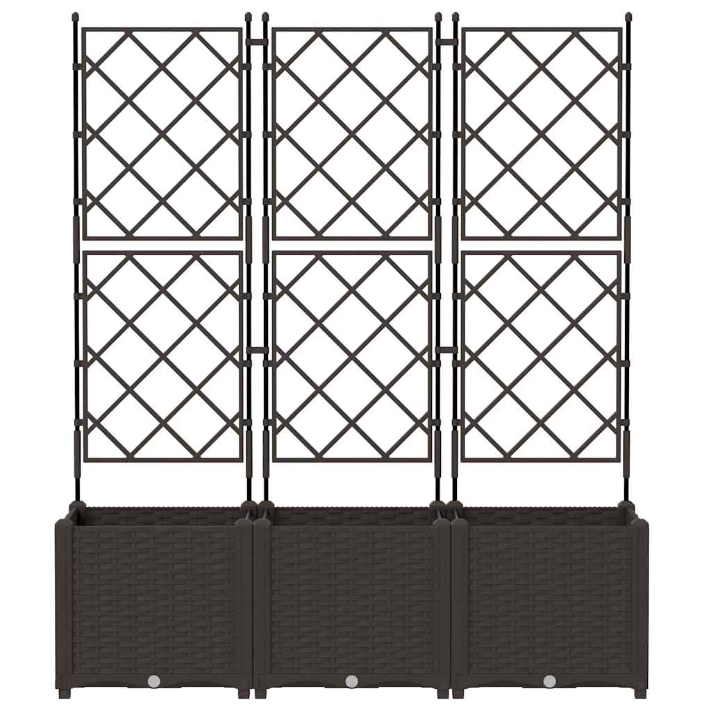 Macetero De Jardín 3 Uds. Marrón 120 X 40 X 143 Cm Pp_4
