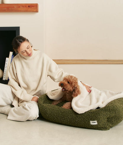 Cafide Manta Para Perros Efecto Pelo Beige Claro. Modelo Toia. Talla L (120x90 Cm)_3
