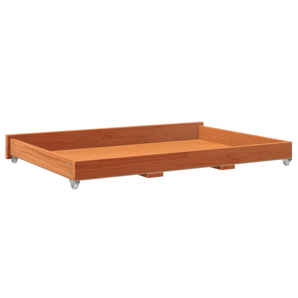 Cajones De Sofá Cama 2 Uds Madera Maciza De Pino Marrón Cera / Vetonek_1
