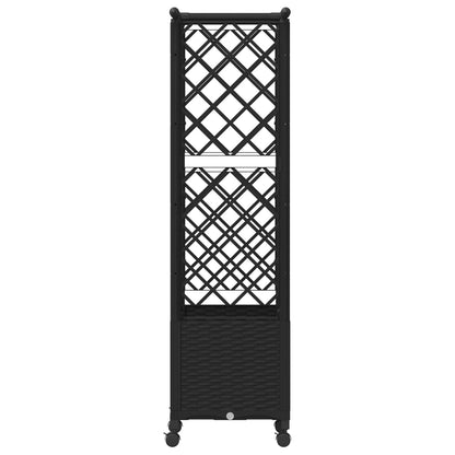 Cama Elevada Con Trellis Y Techo Negro 124,5 X 40 X 142 Cm Pp_4