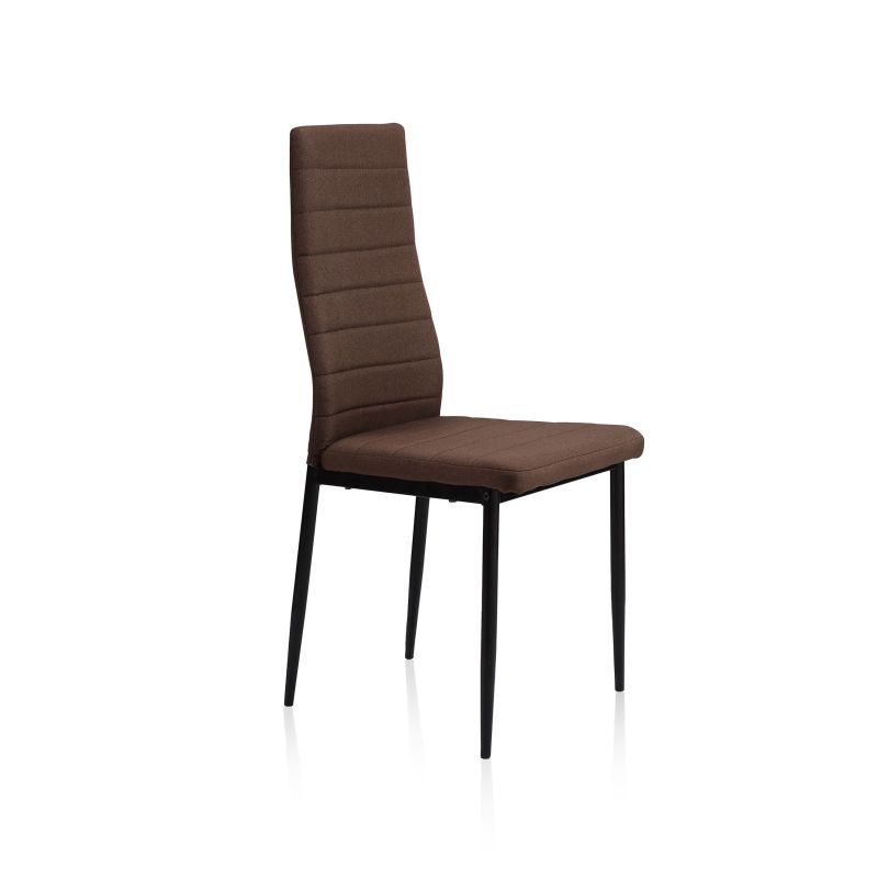 Pack 4 Sillas De Comedor Niza Tejido Tapizado, Marrón, 43 X 98 X 44_2
