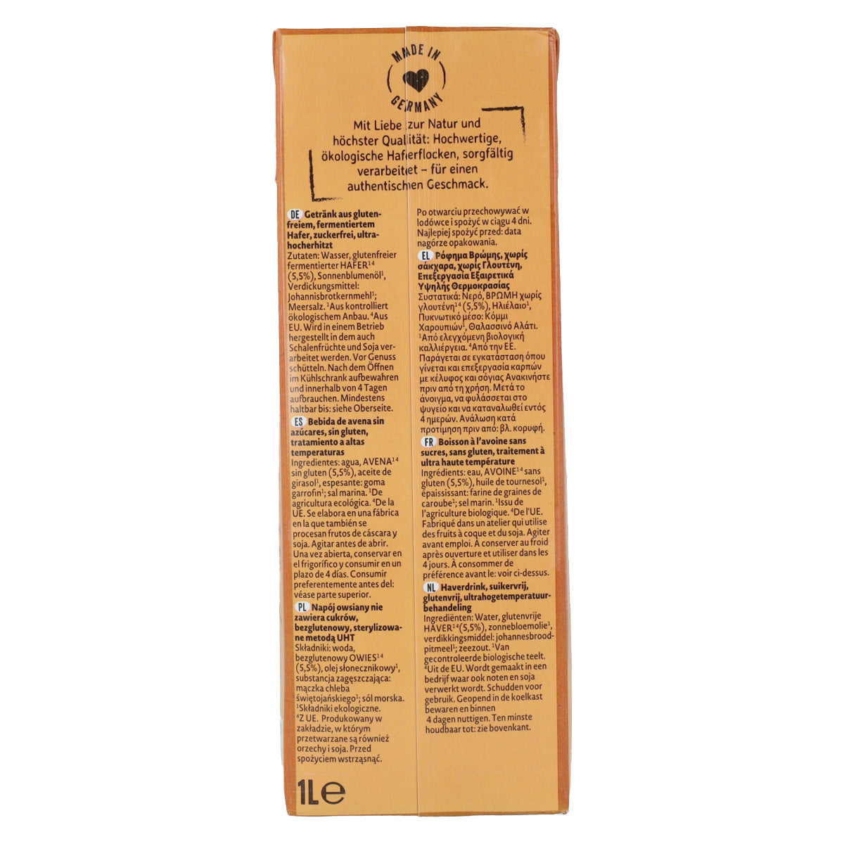 Pack de 12 Bebidas de Aveia Biológicas Natumi Zero 1 L