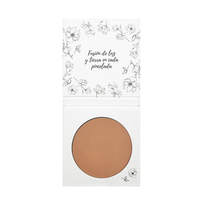 Pó Compacto 02 Alboraya Bege, Acabamento Impecável, Com Rosa Mosqueta e Manteiga de Karité, NaturaBio Cosmetics, 30ml