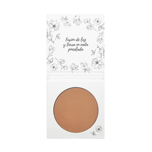 Pó Compacto 02 Alboraya Bege, Acabamento Impecável, Com Rosa Mosqueta e Manteiga de Karité, NaturaBio Cosmetics, 30ml