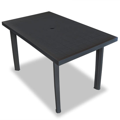 Vidaxl Set De Comedor De Jardín 5 Piezas Plástico Gris Antracita_1