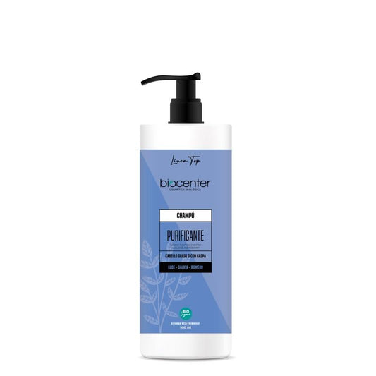 Champô Purificante Orgânico Aloé Sálvia Alecrim Top Line 500 ml