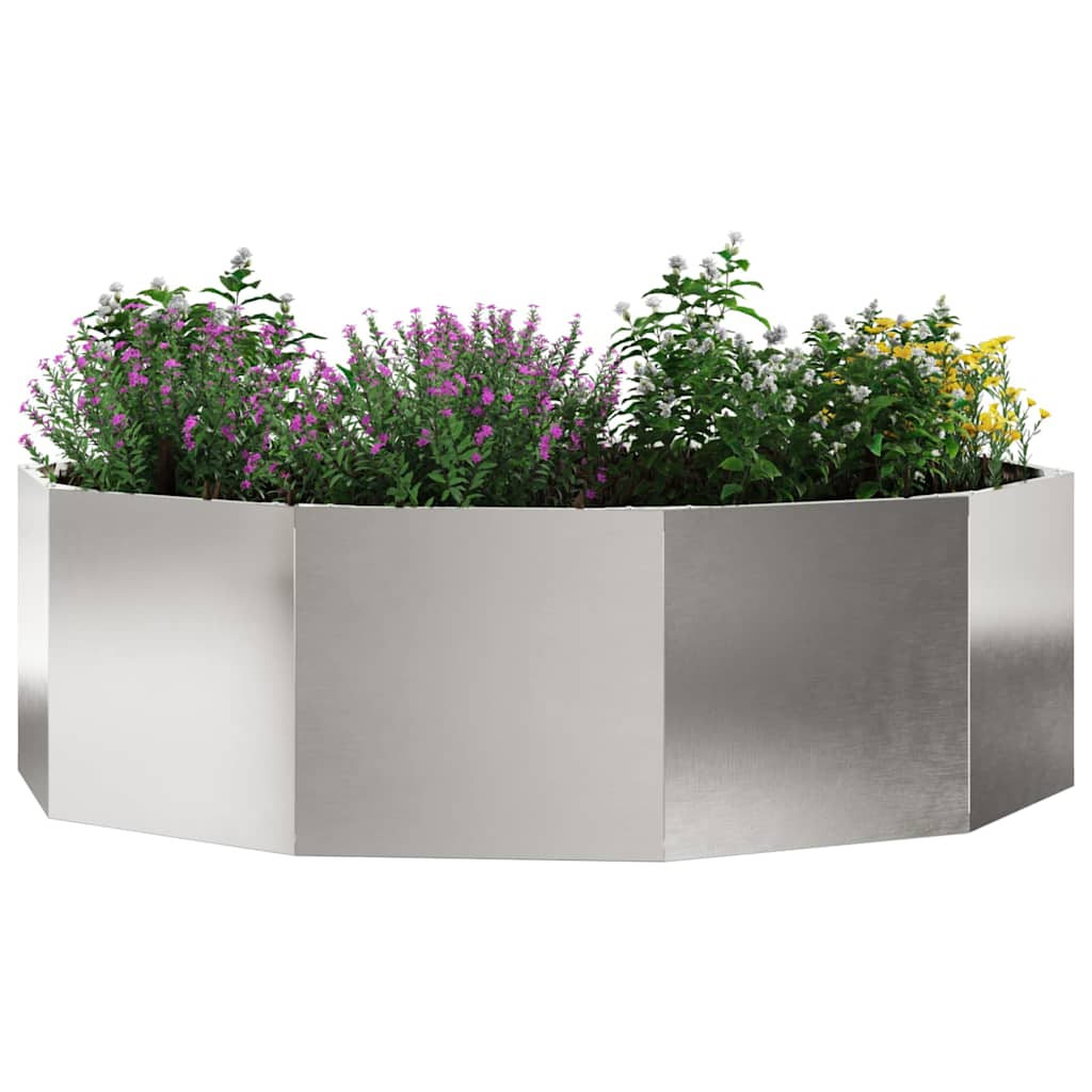 Jardinera Plateado 120 X 120 X 35 Cm Acero Inoxidable_2