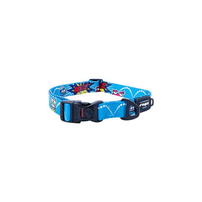 Collar Para Perro, Modelo Fusion De Rogz, Estampado Comic Azul. Talla S (8-14kg)_2