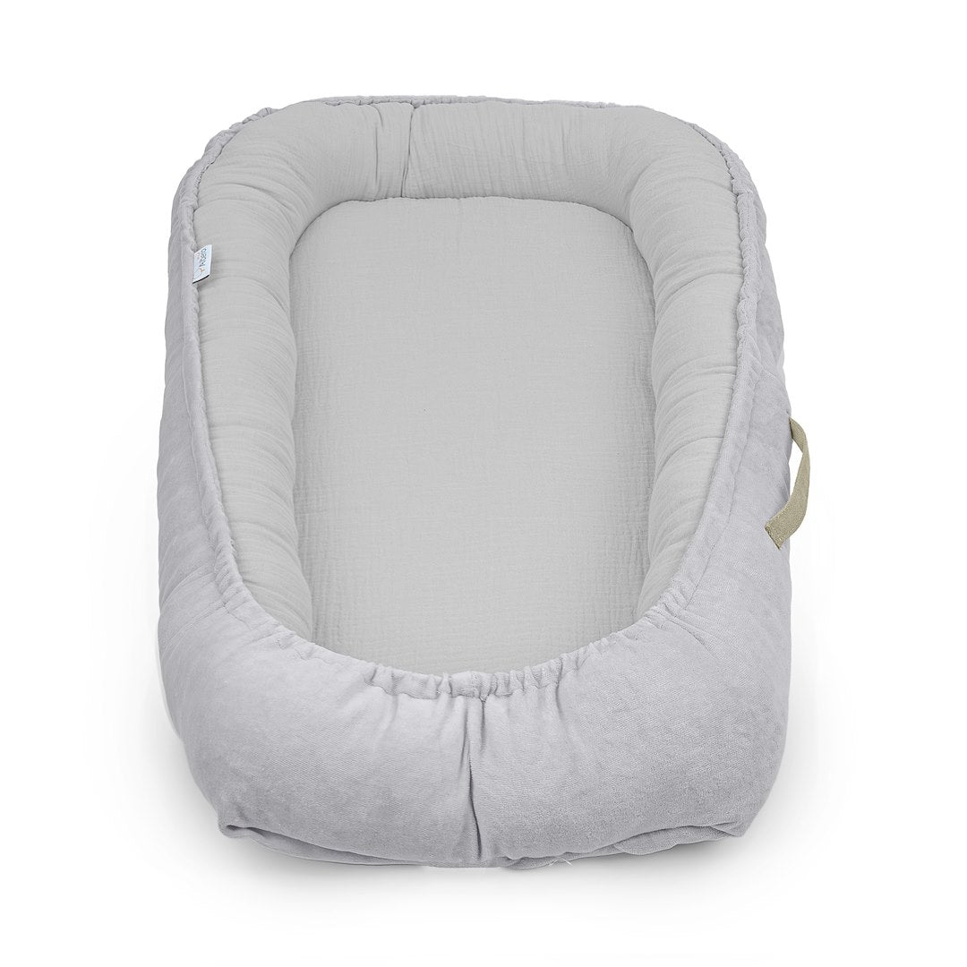 Cuna Nido Colecho Bebe Muselina Gris Pizarra_1
