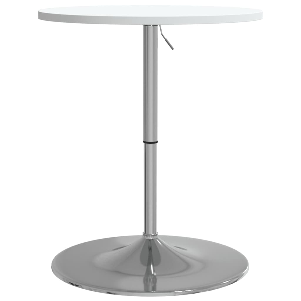 Mesa Alta De Bar Madera Ingeniería Y Acero Blanca 60x60x90 Cm_0