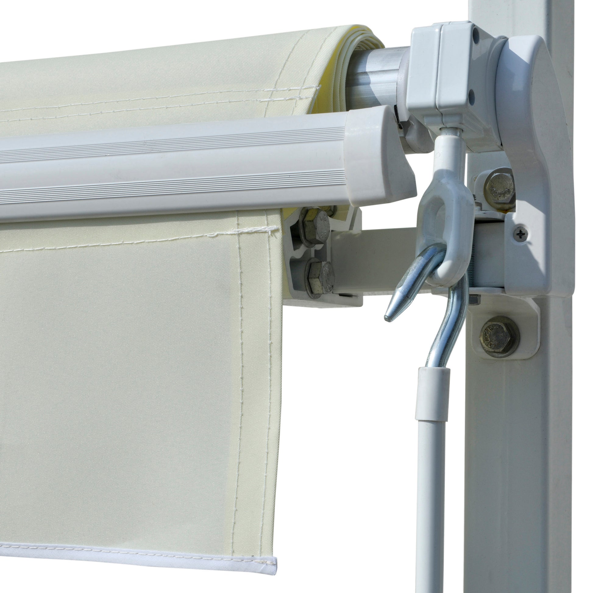 Outsunny Toldo Manual Retráctil Con Manivela 250x200 Cm Aluminio Ajustable_3