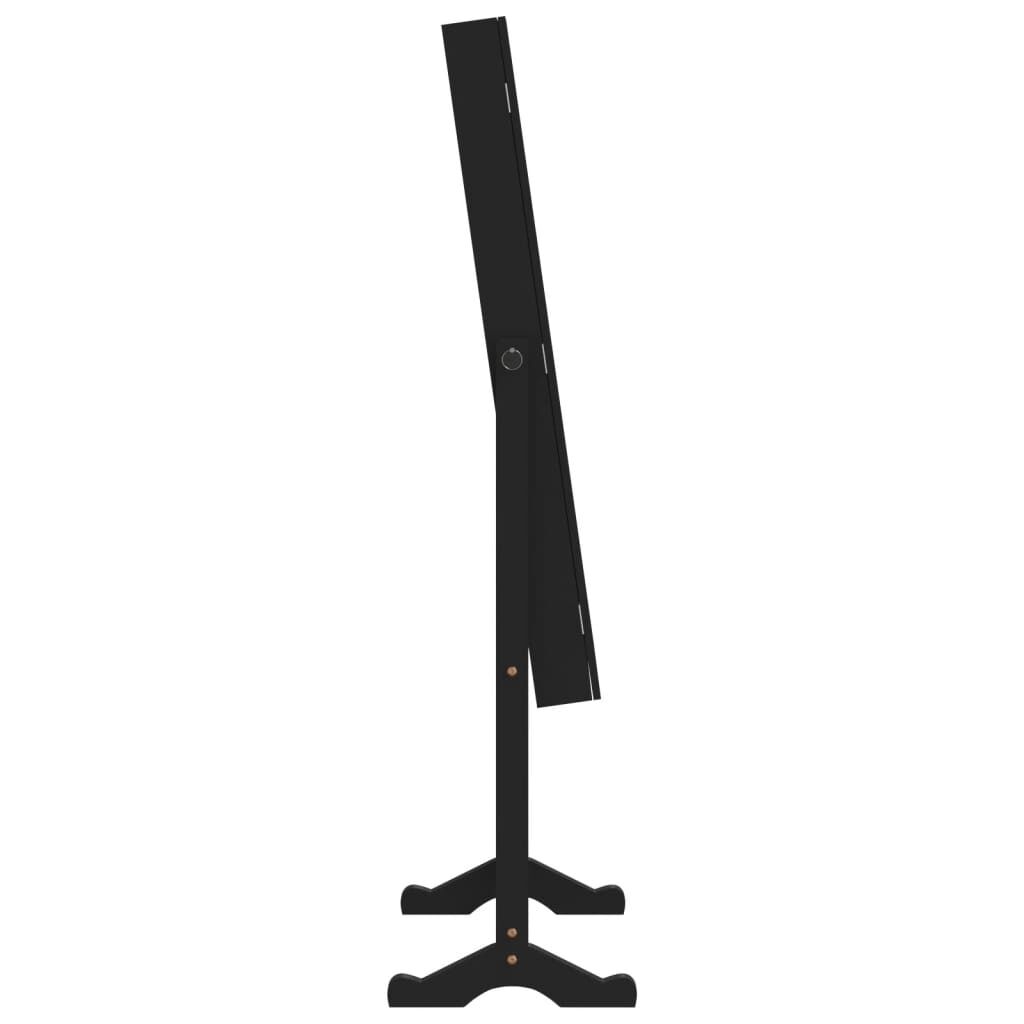 Vidaxl Espejo De Pie Con Joyero Y Luces Led Negro_4