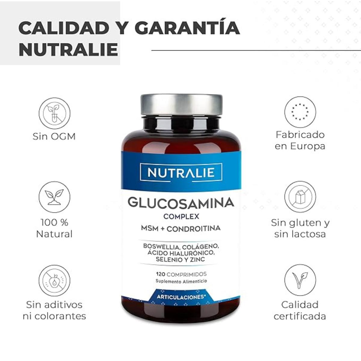 Nutralie Complexo de Glucosamina + MSN + Condroitina Articulações 120 comprimidos