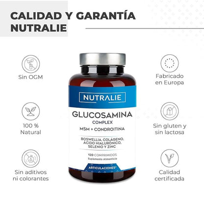 Pack 2x Nutralie Glucosamina Complex + MSN + Condroitina articulaciones 120 comprimidos