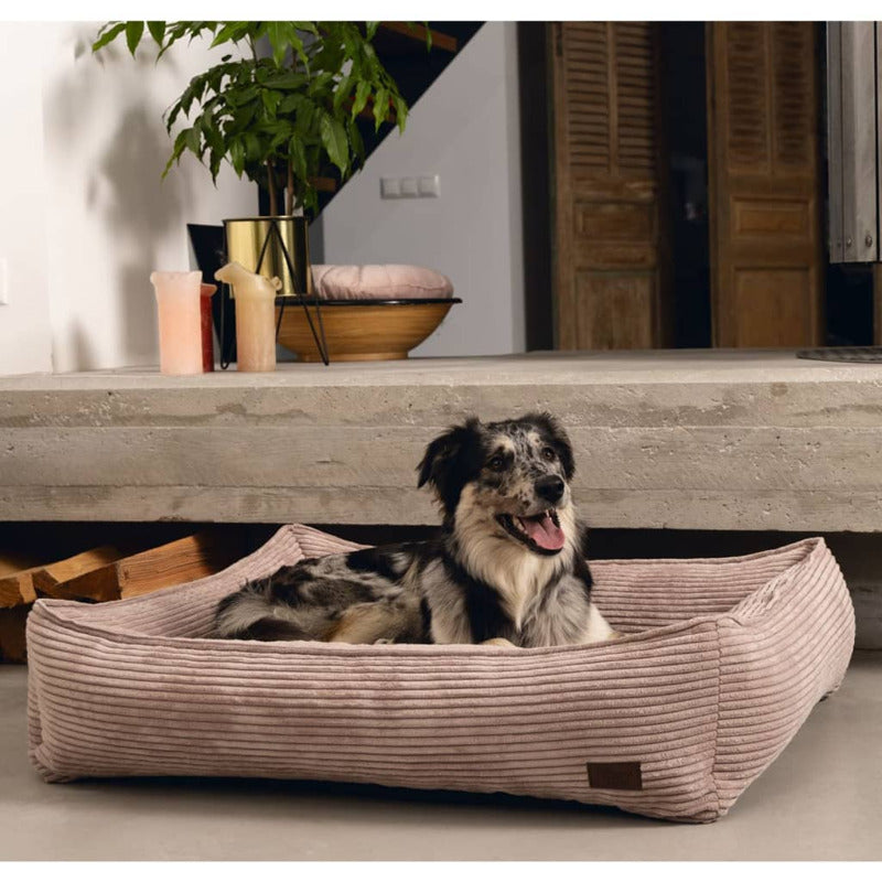 Designed By Lotte Cesta Para Perros Estriada Rosa 65x60x20 Cm_1