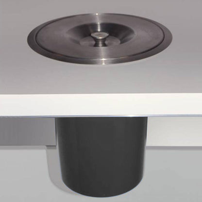 Cubo Integrable En Encimera 5l Tapa Acero Inox Negro_4