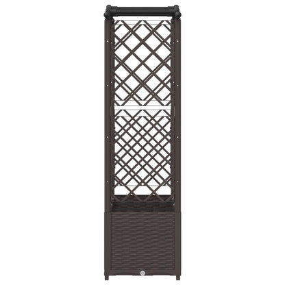 Cama Elevada Con Trellis Y Techo Marrón 164 X 40 X 138 Cm Pp_4