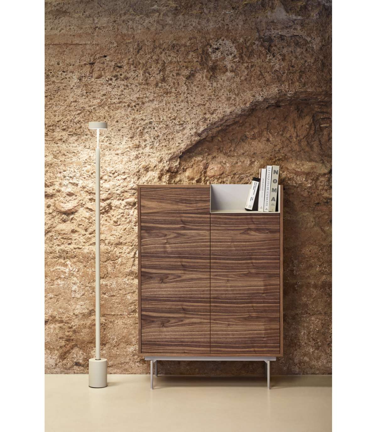 Mueble Auxiliar Modelo Valley 2 Puertas 1 Cajón Acabado Nogal/gris Claro, 40cm(ancho) 130_5