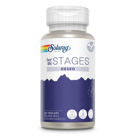 Desire Stages Solaray 60 Cápsulas Vegetais