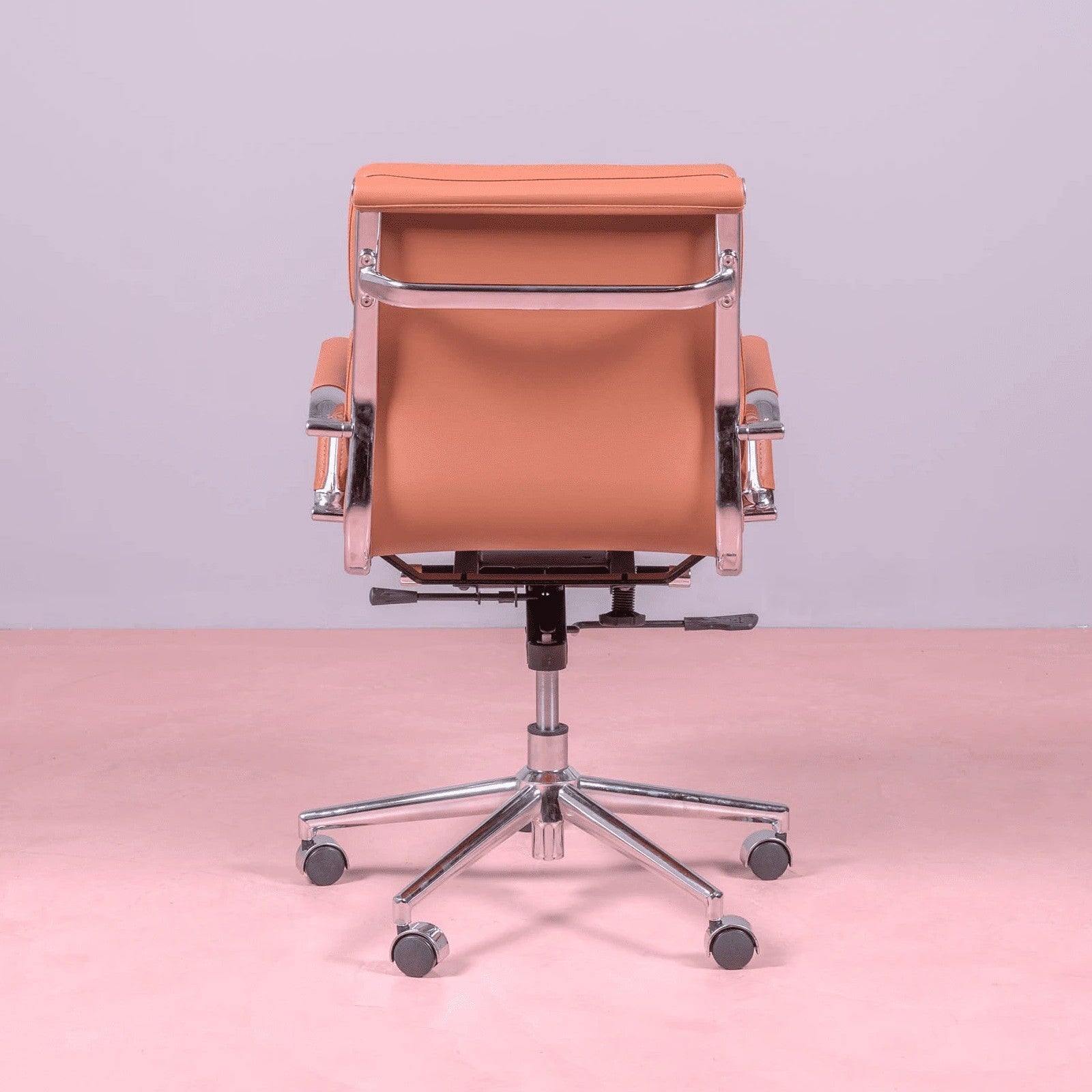 Silla De Escritorio Con Ruedas Y Respaldo Acolchado En Polipiel - Alu S_3