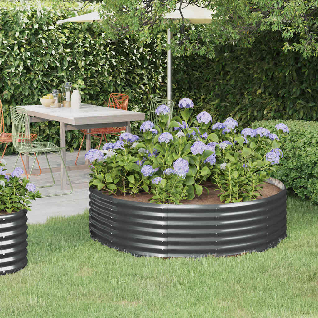 Jardinera Arriate Acero Galvanizado Antracita 140x140x36cm_1