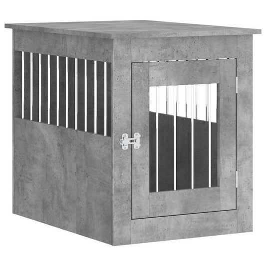 Jaula Para Perros Madera Ingeniería Gris Hormigón 55x75x65 Cm_0