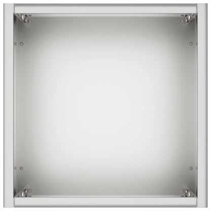 Macetero De Jardín Plateado 20 X 20 X 50 Cm Acero Galvanizado_3