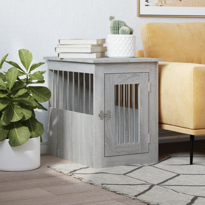 Jaula Para Perros Madera De Ingeniería Gris Sonoma 45x62x59 Cm_1
