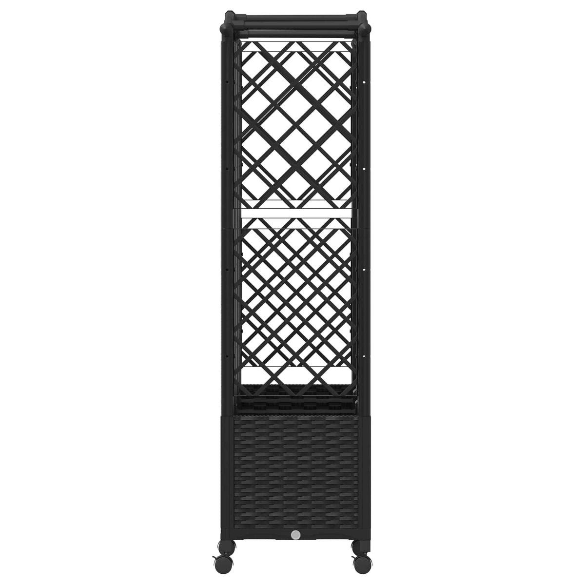 Cama Elevada Con Trellis Y Techo Negro 163 X 40 X 144 Cm Pp_3