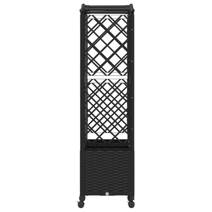 Cama Elevada Con Trellis Y Techo Negro 163 X 40 X 144 Cm Pp_3
