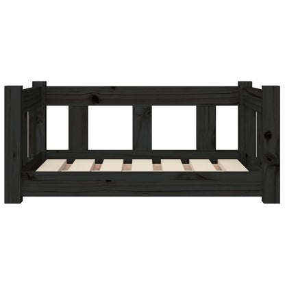 Cama Para Perros Madera Maciza De Pino Negro 65,5x50,5x28 Cm / Vetonek_3