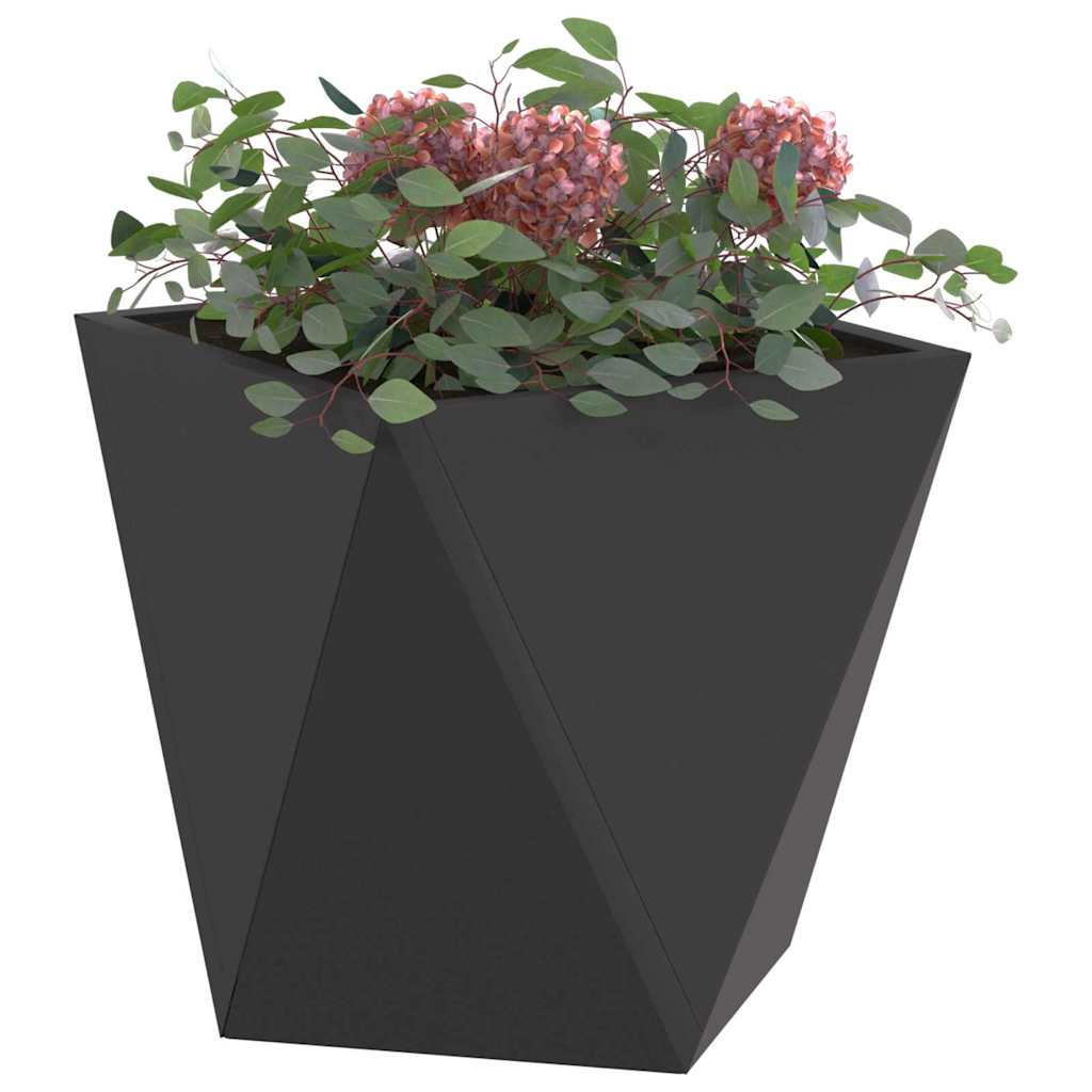 Jardinera 2 Uds. Negro 30 X 30 X 30 Cm Acero_2