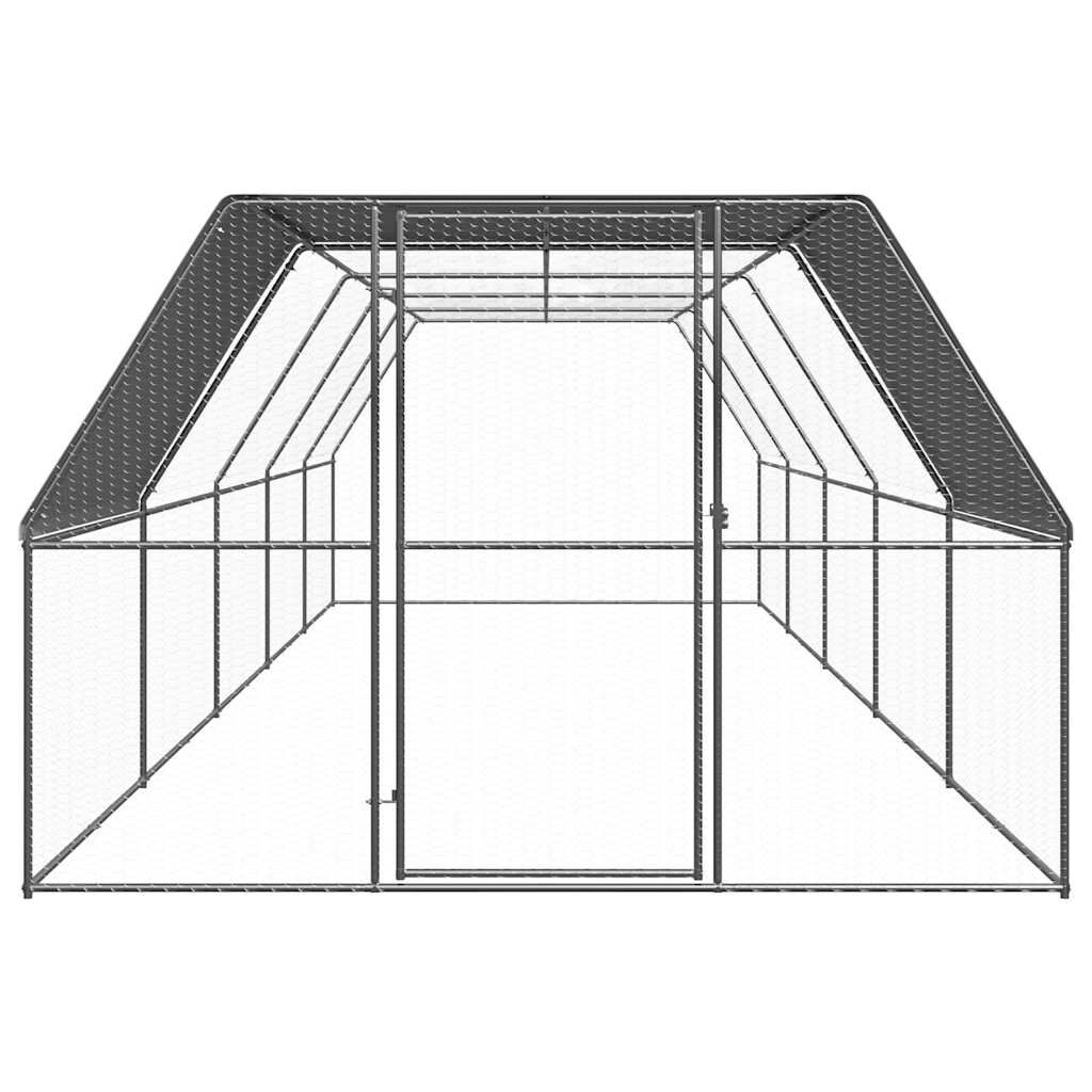 Vidaxl Jaula Gallinero De Acero Galvanizado 3x10x2 M_1