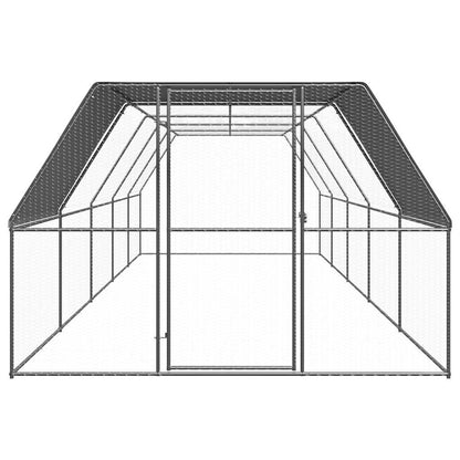 Vidaxl Jaula Gallinero De Acero Galvanizado 3x10x2 M_1