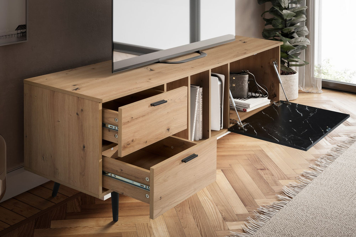 Mueble De Tv Elegante Y Minimalista Modelo Wl6.821_4