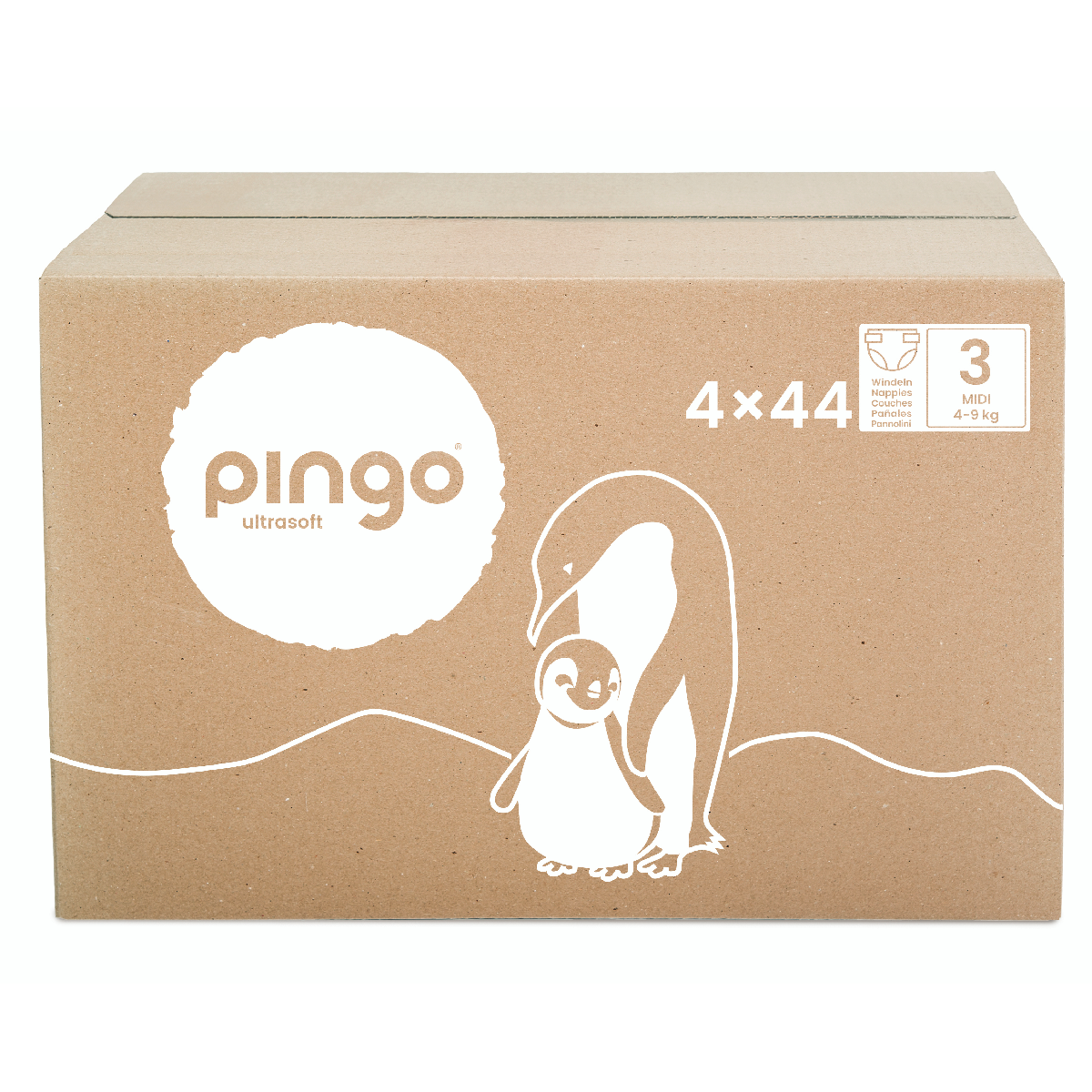 Pack poupança fraldas T3 (4-9kg) Pingo 176 unidades