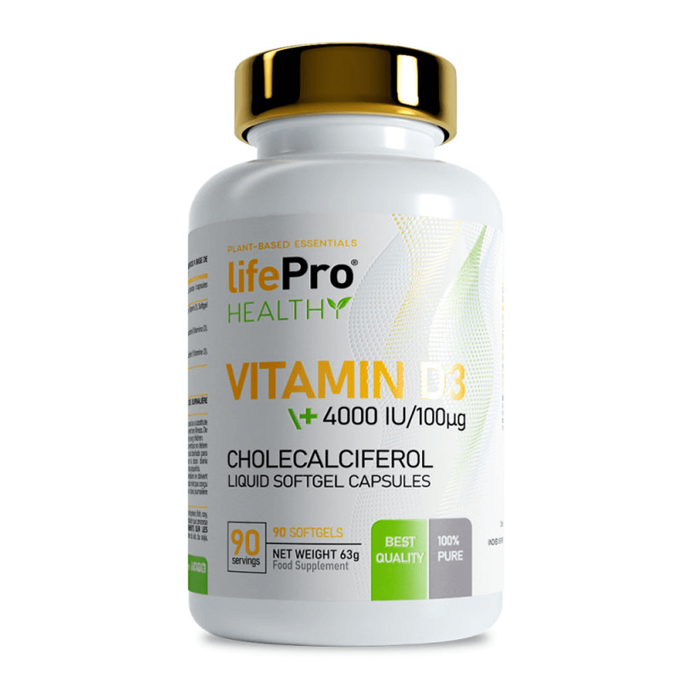 Vitamina D3 4000iu With Olive Oil - 90 Softgels - Vitamina D - Lifepro_0