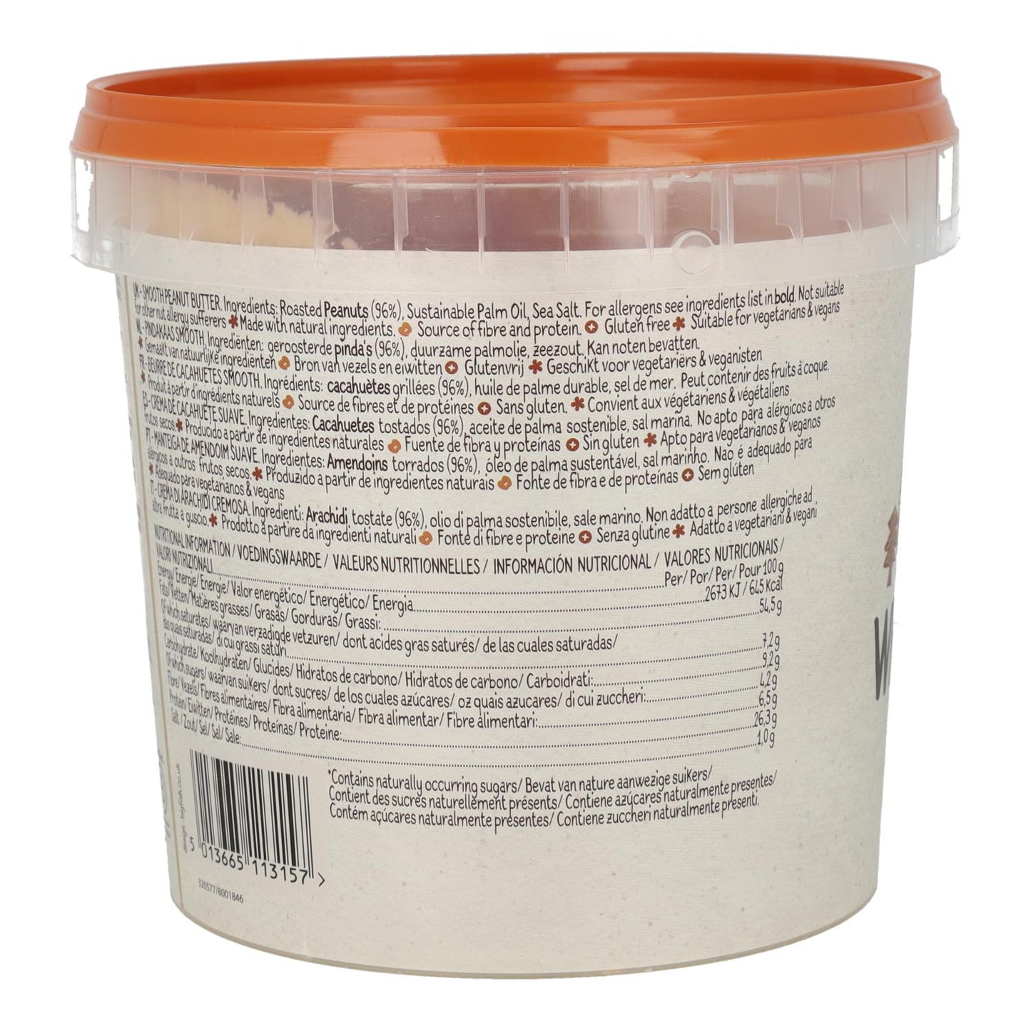 Manteiga de amendoim Whole Earth Smooth 1 kg