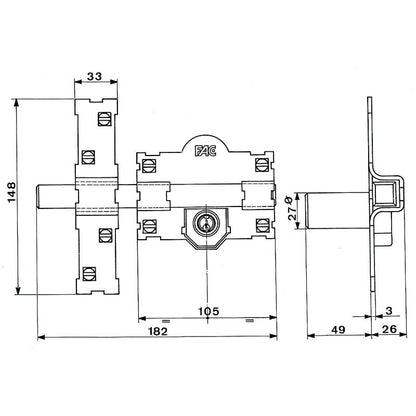 Cerrojo Fac 101-l/105-p  Llaves Iguales_1