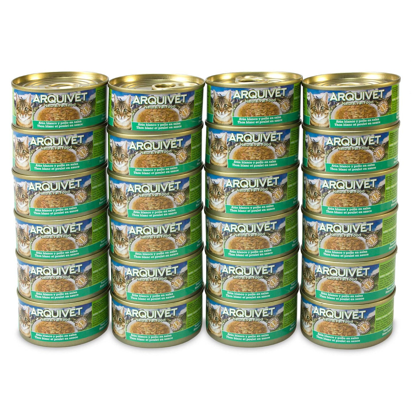 Ração Húmida para Gatos Arquivet Atum Branco em Molho com Frango 80g