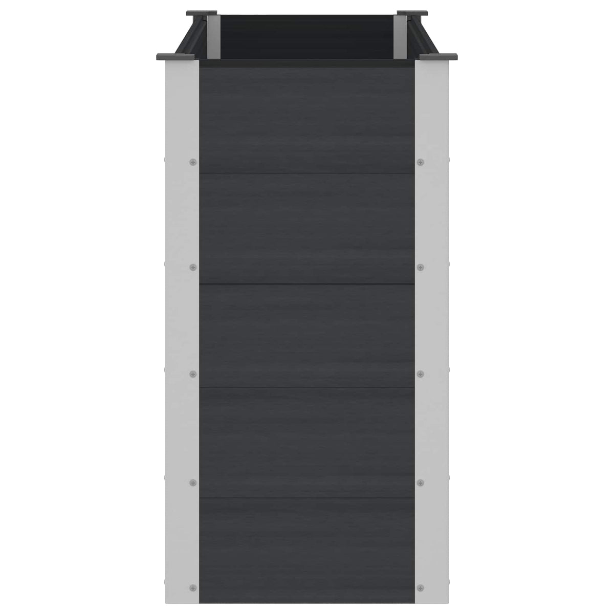 Arriate Elevado Negro 150 X 50 X 91 Cm Wpc Y Aluminio_3
