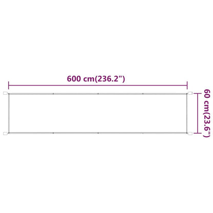 Vidaxl Toldo Vertical Blanco 60x600 Cm Tela Oxford_2