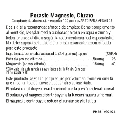 Citrato de Potássio e Magnésio em Pó Viridian 150 g